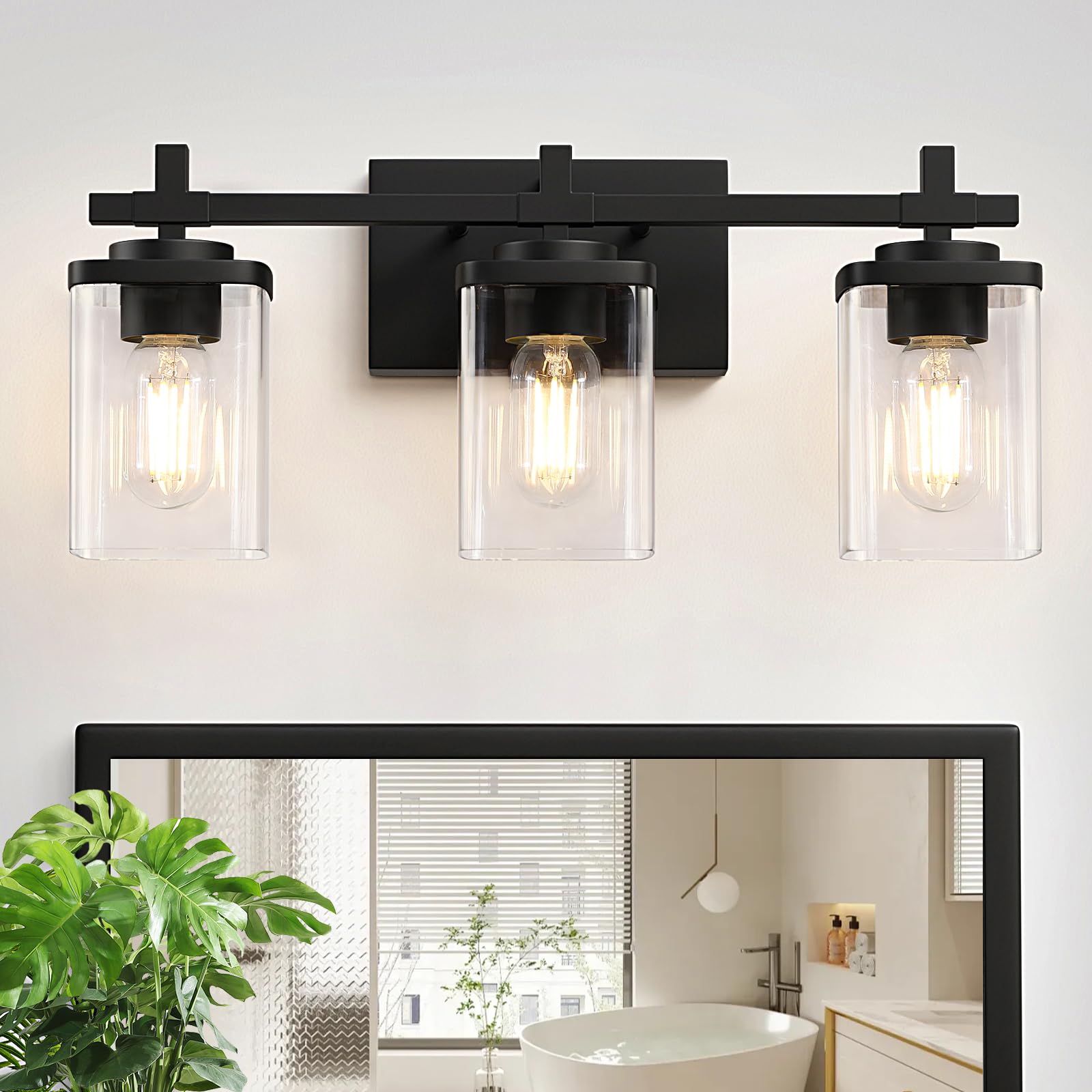 Modern Matte Black Vanity Lamp