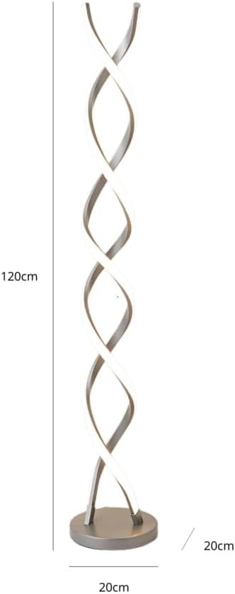 ValueLights | Infinity Matte Grey Double Twist Integrated LED Floor Lamp | Floor Lamps, Home Décor & Improvement Essential