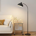 Nordic Cream Style Floor Lamp 60.2" Tall Standing Lamp With Metal Shade Soft Eye-Caring Reading Standing Floor Lamps E27 Base for Living Room Bedroom Study Room Office Hotel
