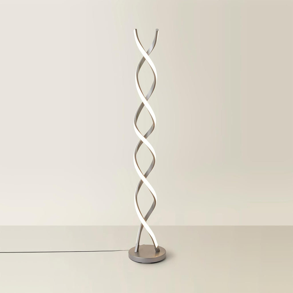 ValueLights | Infinity Matte Grey Double Twist Integrated LED Floor Lamp | Floor Lamps, Home Décor & Improvement Essential
