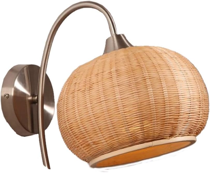 wall lamps, Farmhouse Creative Pastoral Woven Wall Light Indoor Bedside Lamp Dining Room Living Room Decoration Wall Sconce Corridor Staise Lighting Wall Lamp/Lamp Holder Moder
