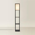 MiniSun | Wooden Floor Lamp with Shelves in Black | Floor Lamps & Torchieres, Home Décor, Improvement & Lifestyle Essential