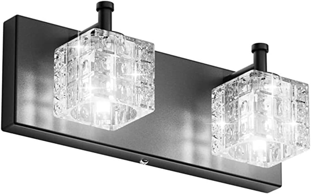 Wall Sconce Bathroom Decorative Wall Sconces Rotatable Wall Lamp Modern Wall Light 2-Light Matte Black Vanity Wall Mounted Lamp Modern Lighting Device Sconce for Living Room Restau