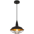 Farmhouse Pendant Light 2 Pack, 10.2" Black Pendant Lights Kitchen Island, Industrial Vintage Light Fixtures Metal Wire Cage Pendant Lighting, Island Lights for Kitchen Dining Room