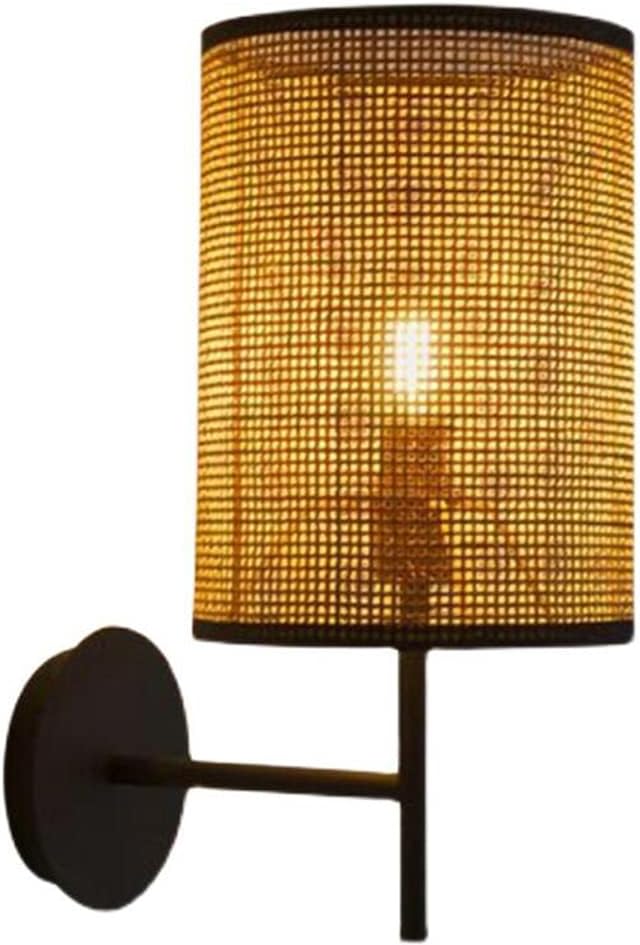 LIUNA Woven Lamp Shade, Handmade Rattan Wall Lamp, Pastoral Style Lamp Cover, Decorative Rattan Lampshade Hexagonal Hole Cover Lamp, Accessories For Table Lamp, Floor Lamp, Hanging Light(Color:B)
