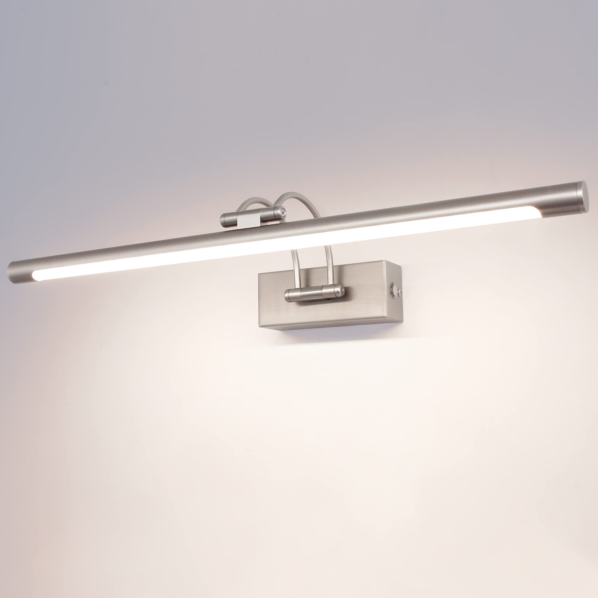 LED Picture Lights for Wall Black Bathroom Wall Light 40CM 8W 3CCT Vanity Lighting, 170° Adjustable Black Wall Lamp for Mirror Cabinet