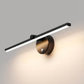 LANMOU Modern LED Bath Mirror Lamps 41cm, LED Dimmable Bathroom Vanity Wall Light Rotatable 300° Mirror Front Light for Dressing Table Make Up Lighting, 4000K, Black