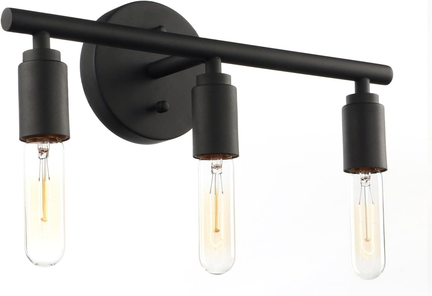 3 Light Sconce Matte Black Simplicity Bathroom Vanity Bedroom Wall,Modern lamp(Nero)