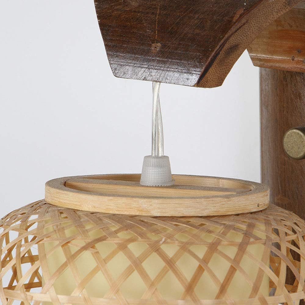 wall lamp, Japanese Style Bamboo Woven Wall Lamp Personality Bedroom Living Room Aisle Bamboo Art Chandelier Creative Old-Fashioned Study Wall Lantern Pastoral Style Wall Li,Indoor Wall Light