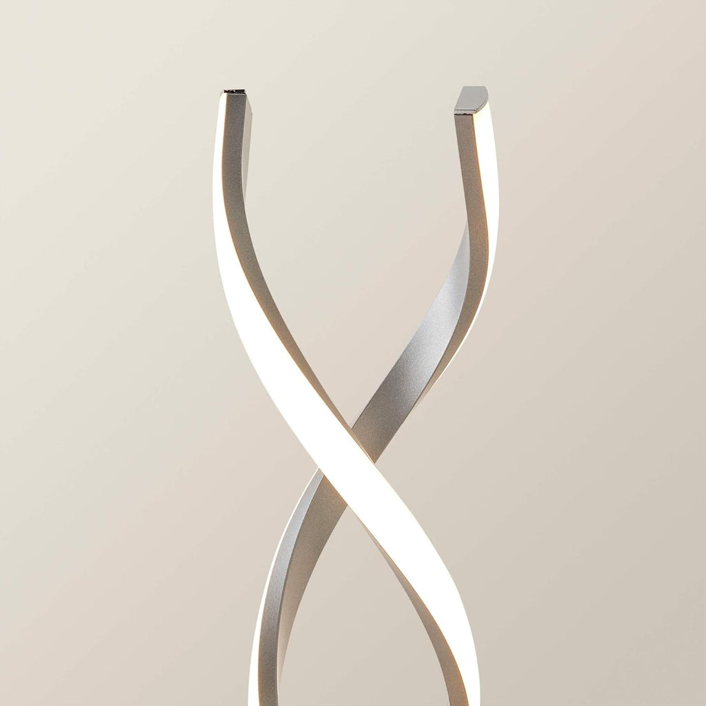 ValueLights | Infinity Matte Grey Double Twist Integrated LED Floor Lamp | Floor Lamps, Home Décor & Improvement Essential
