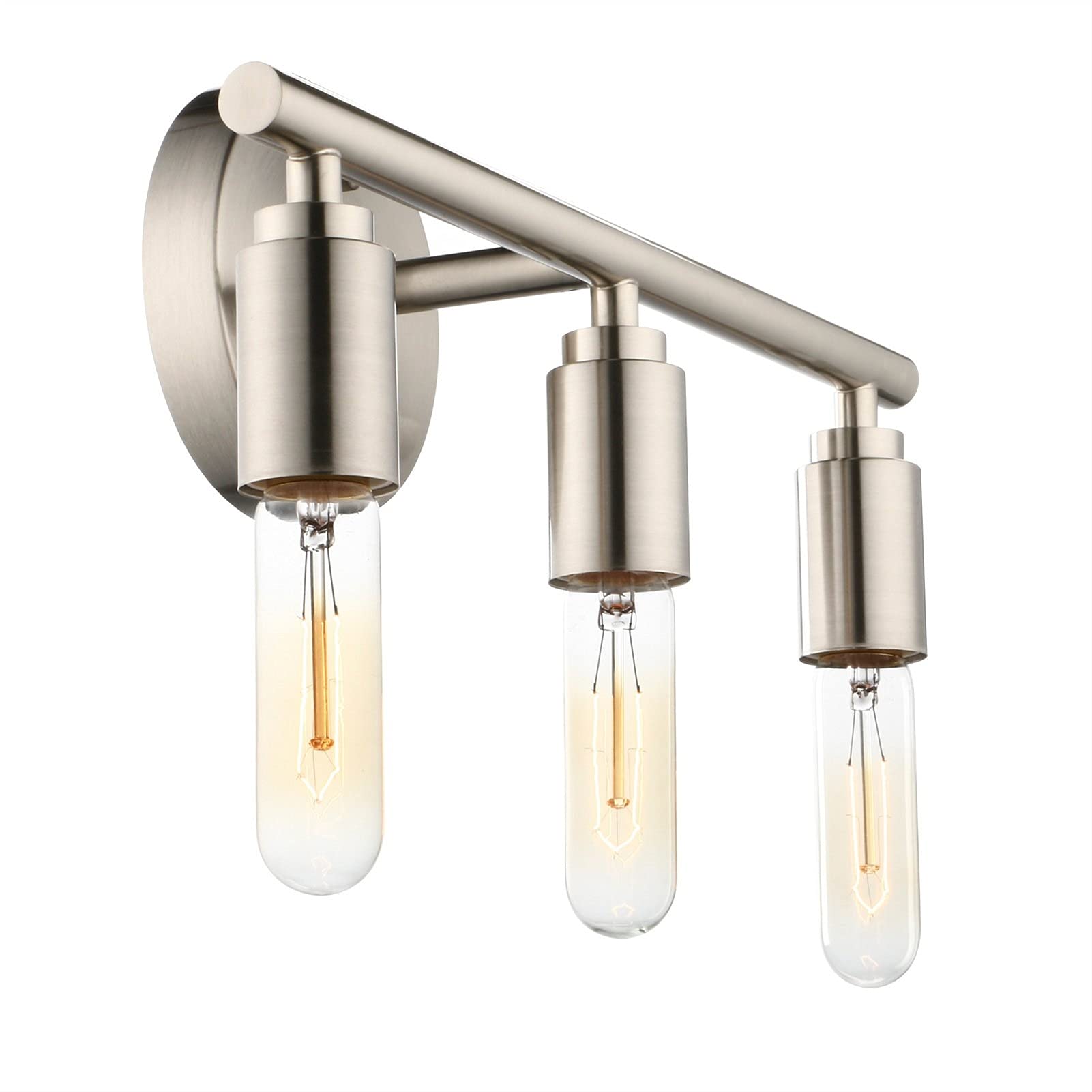 3 Light Sconce Matte Black Simplicity Bathroom Vanity Bedroom Wall,Modern lamp(Nero)