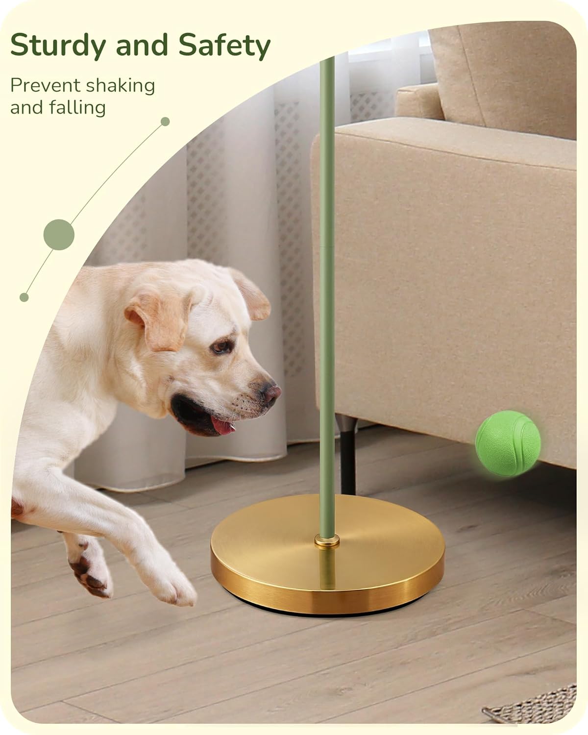 EDISHINE Retro Floor Lamp for Living Room, Tall LED Standing Lamp with Linen Lampshade, E27 Base, Foot Switch, 2700K Bulb Included, Gray Green